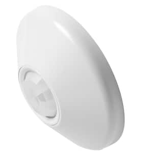 Ceiling Mount Extended Range Small Motion Sensor with Dual Technology and Isolated Low Voltage Relay
