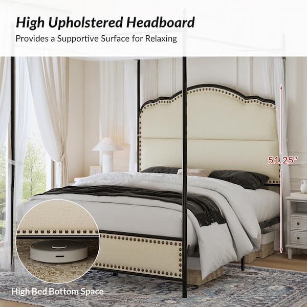 Mページ② Amazon.com: MEIJUJIA Full Size Bed Frame with 2 Storage
