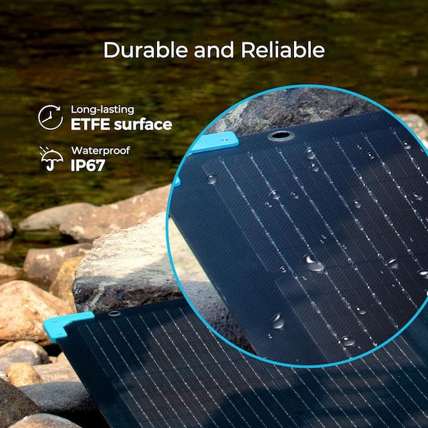 Renogy 80-Watt E.Flex Portable Monocrystalline Solar Panel, Foldable Solar Charger for Power Station/Generator, Waterproof - image 4