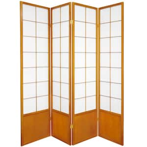 6 ft. Honey 4-Panel Room Divider