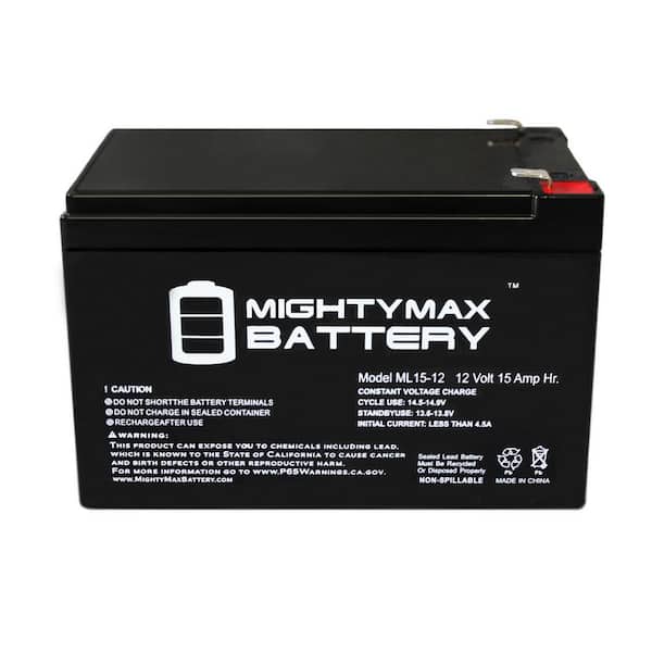 MIGHTY MAX BATTERY 12V 15AH F2 Replacement Battery works with Power Wheels  MAX3535580 The Home Depot
