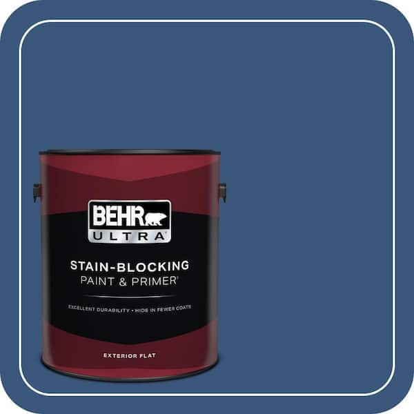 BEHR ULTRA 1 gal. #590D-7 Star Spangled Flat Exterior Paint & Primer