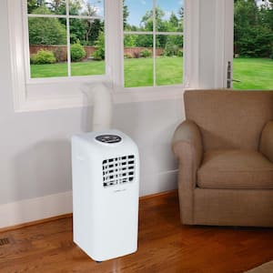 8,000 BTU (5,000 BTU DOE) Portable Air Conditioner with Dehumidifier and Mirage Display in White