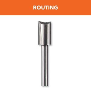 1/4 in. Rotary Tool Straight Router Bit for Wood and Soft Materials