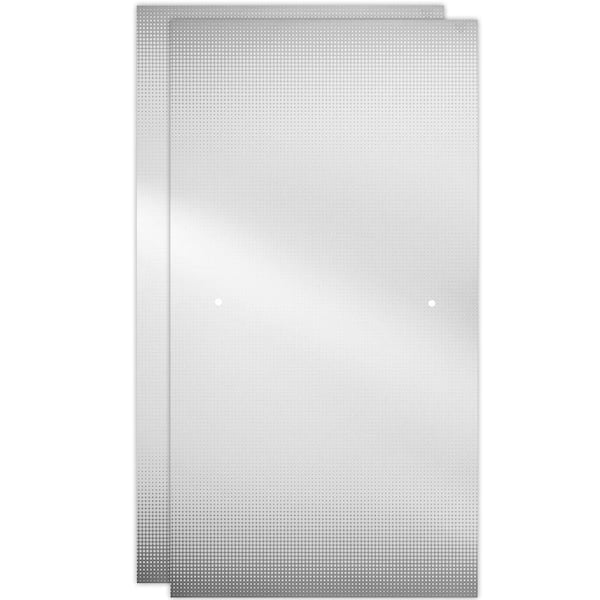 Delta 29.03 in. W x 67.75 in. H Sliding Frameless Shower Door Glass Panel in Patterned Glass