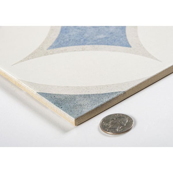 ANDOVA Luv Adore White/Blue/Gray 8 in. x 8 in. Smooth Matte