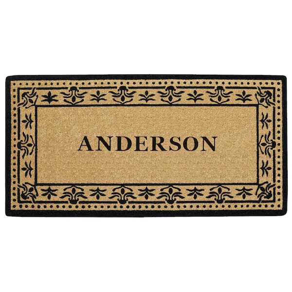 Nedia Home 36 in. x 72 in. Corinthian Heavy Duty Coco Personalized Door Mat