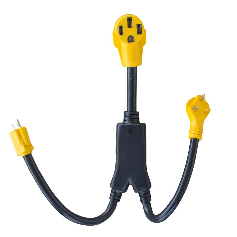 28 in. 25/125 Volt 45 Amp RV Camper Y-Adapter Power Cable with 15 Amp/30 Amp Male and 45 Amp Female price history on PriceWatchPro
