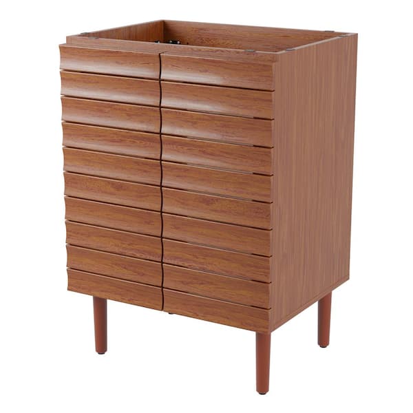Aubert 24 in. W x 18 in. D x 33 in. H 2-Shelf Bath Vanity Cabinet without Top (Sink Basin Not Included), Walnut