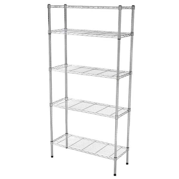 Hdx Chrome 5 Tier Steel Wire Shelving, 10 Inch Deep Wire Shelving Unit