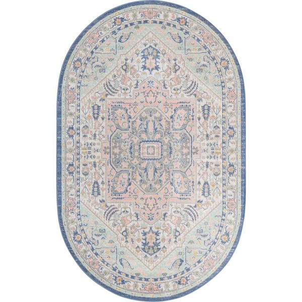 Unique Loom Whitney Milano Multi 5 ft. 3 in. x 8 ft. Area Rug
