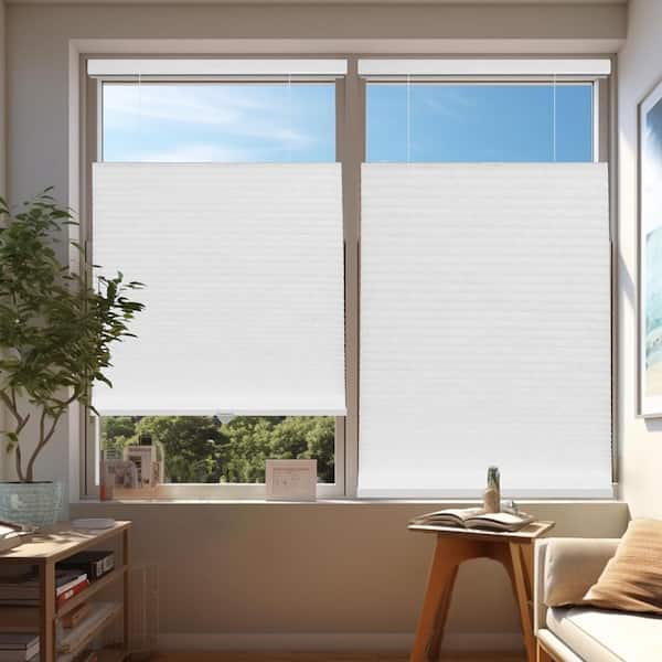 Cut-to-Size White Light Filtering Cordless Top Down Bottom Up Polyester Cellular Shades 47.25 in. W x 72 in. L