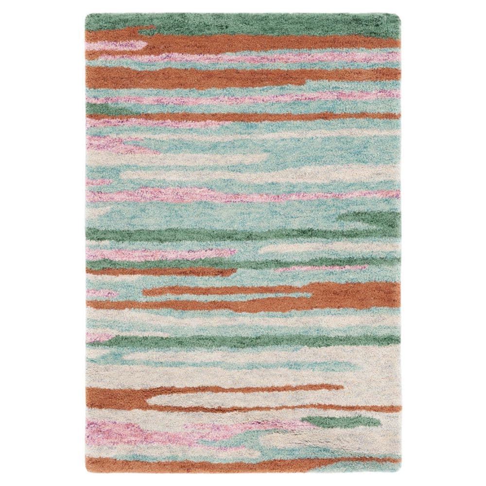 SAFAVIEH Bellagio 3 ft. x 5 ft. Green/Pink Running Camo Area Rug ...