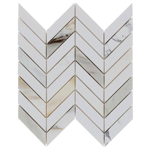Ivy Hill Tile Dart Calcutta and Thassos 10-3/4 in. x 10-3/4 Ivy Hill Tile Dart Calcutta and Thassos 10-3/4 in. x 10-3/4