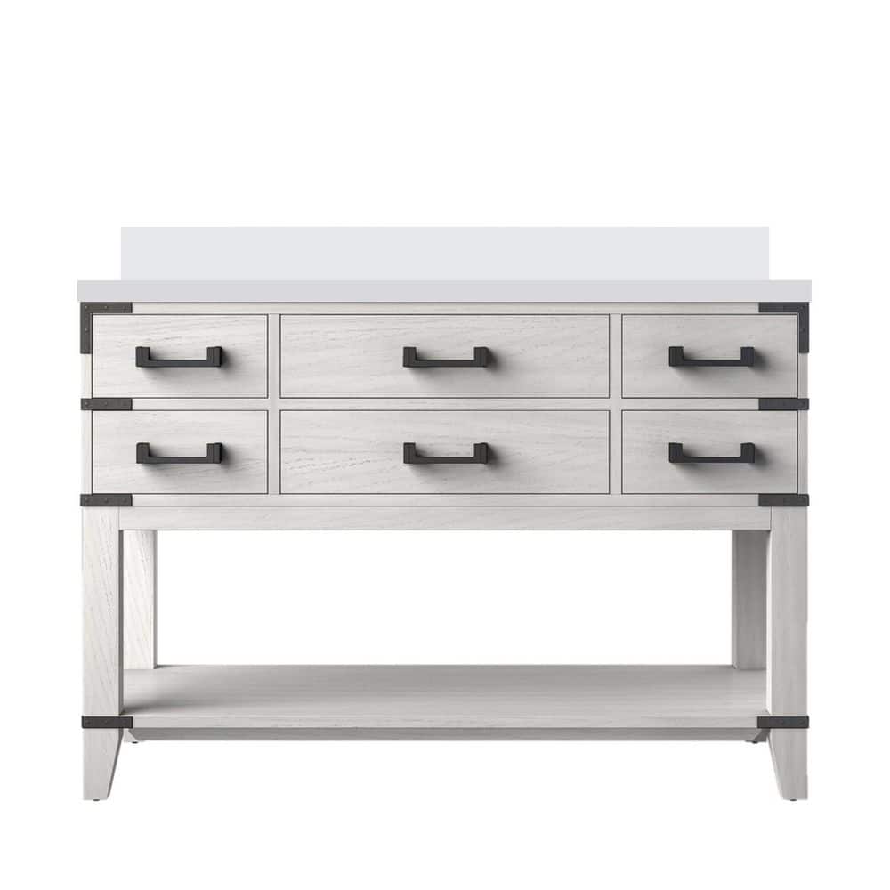 Irvington 48 in W x 22 in D White Oak Single Bath Vanity with Cultured Marble Top price history on PriceWatchPro