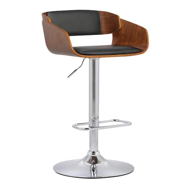 Armen Living Jenny Black Adjustable Bar Stool