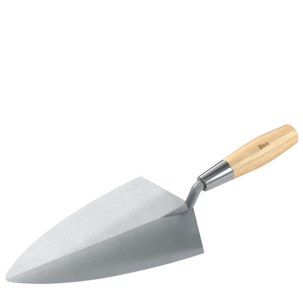 Bon Tool 11 in. Keystone Forged Steel Philadelphia Masonry Brick Trowel with Wood Handle