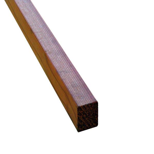 Unbranded Redwood Square End Baluster (Common: 2 in. x 2 in. x 35 in.; Actual: 1.38 in. x 1.38 in. x 35 in.)