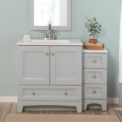 Zeus & Ruta Bath Suite with 36 in. Bathroom Vanity Top Sink Mirror Cabinet  Bathroom Storage Cabinet 2 Soft Closing Doors S-SUITTTBAT - The Home Depot