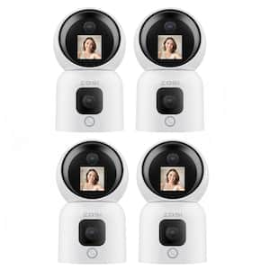 C528M 6MP(23MP) Wired Indoor Plug-in Smart Home Security Camera, 360 PT Baby Pet Monitor,1-Touch Call, 2.4G/5G - 4-Pack