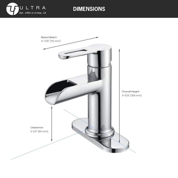 Ultra Faucets Sozu Single-Handle Short-Vessel Lavatory Single Hole