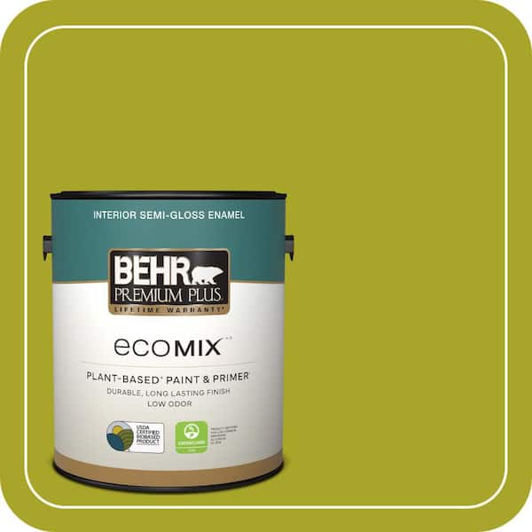 1 gal. #P340-7 Venom Semi-Gloss Enamel EcoMix Plant-Based Interior Paint & Primer