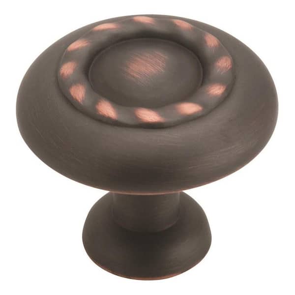 Amerock Inspirations 1-1/4 in. (32mm) Traditional Oil Rubbed Bronze Round Cabinet Knob