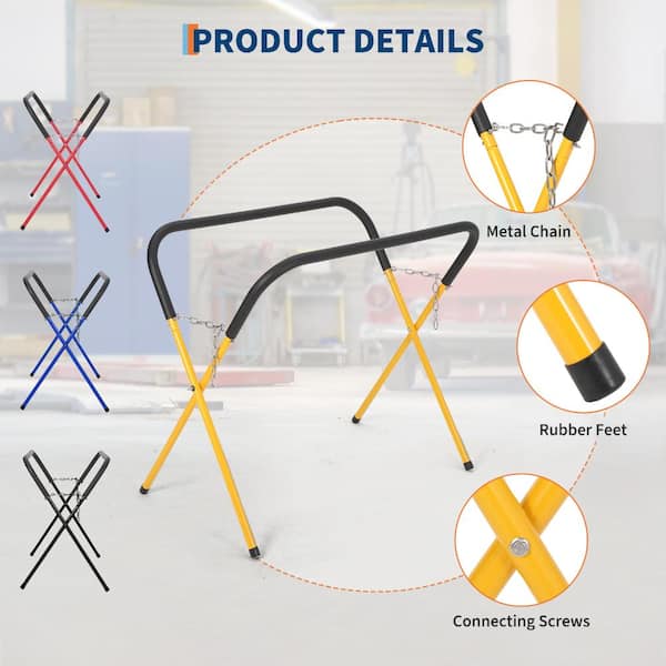 PioneerWorks Portable Work Stand, 800 LBS Capacity Folding Work