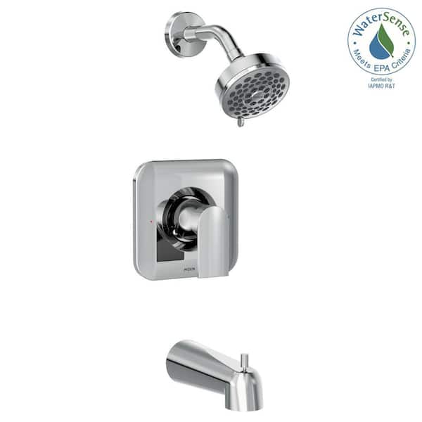 Genta LX 1-Handle Wall-Mount Tub and Shower Faucet Trim Kit in Chrome (Valve not Included)