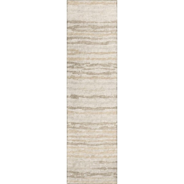 Addison Rugs Evolve Linen 2 ft. 3 in. x 7 ft. 6 in. Stripe Runner Rug