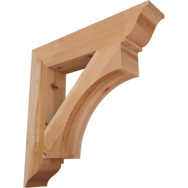 Ekena Millwork 5.5 in. x 32 in. x 32 in. Western Red Cedar Westlake Traditional Smooth Bracket
