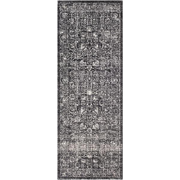 Livabliss Demeter Charcoal 2 ft. 7 in. x 7 ft. 3 in. Runner Rug