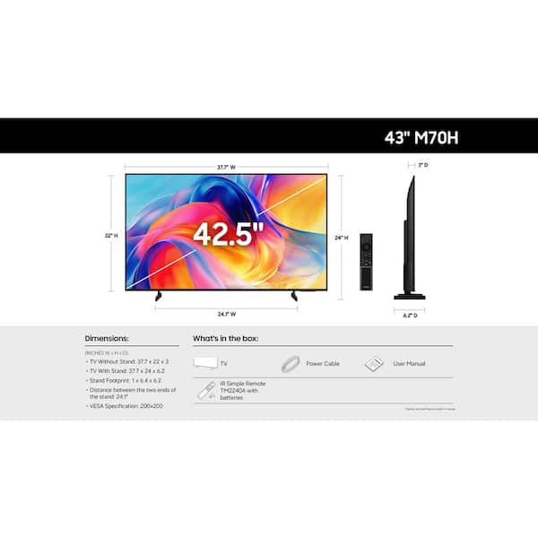 Samsung 43 in. Class M70H Series Mini LED 4K UHD Vision AI