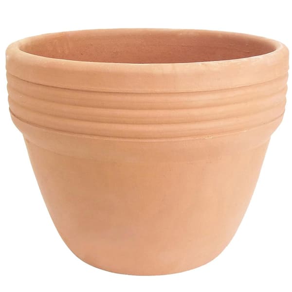 Vigoro 13.5 in. x 10 in. x 13.5 in. TerraCotta Clay Wide Rimmed