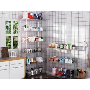 2-Pack 3-Tier Shelf Wire Shelving Unit, Height Adjustable Garage Storage Shelves in Chrome