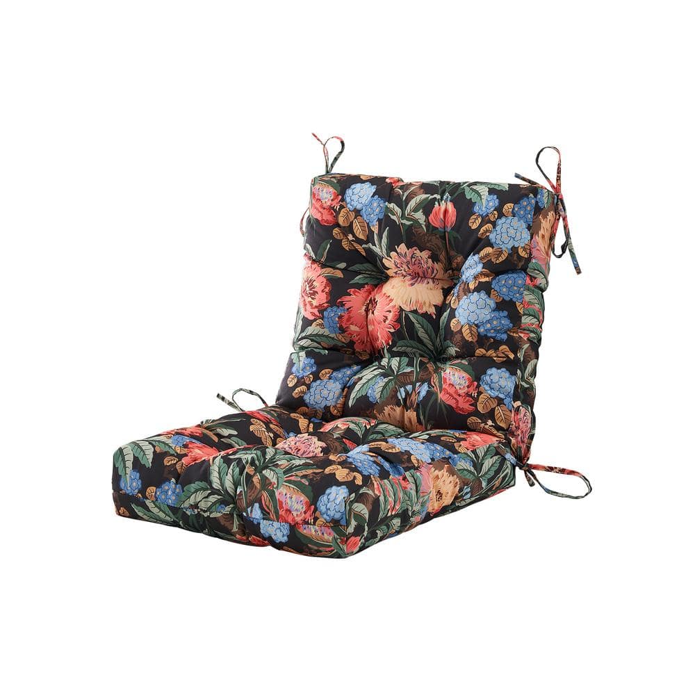 "Outdoor Chair Cushion Tufted/Seat Back Cushion Floral Patio Furniture Cushion with Tie In Whit Green L40""xW20""xH4" price history on PriceWatchPro