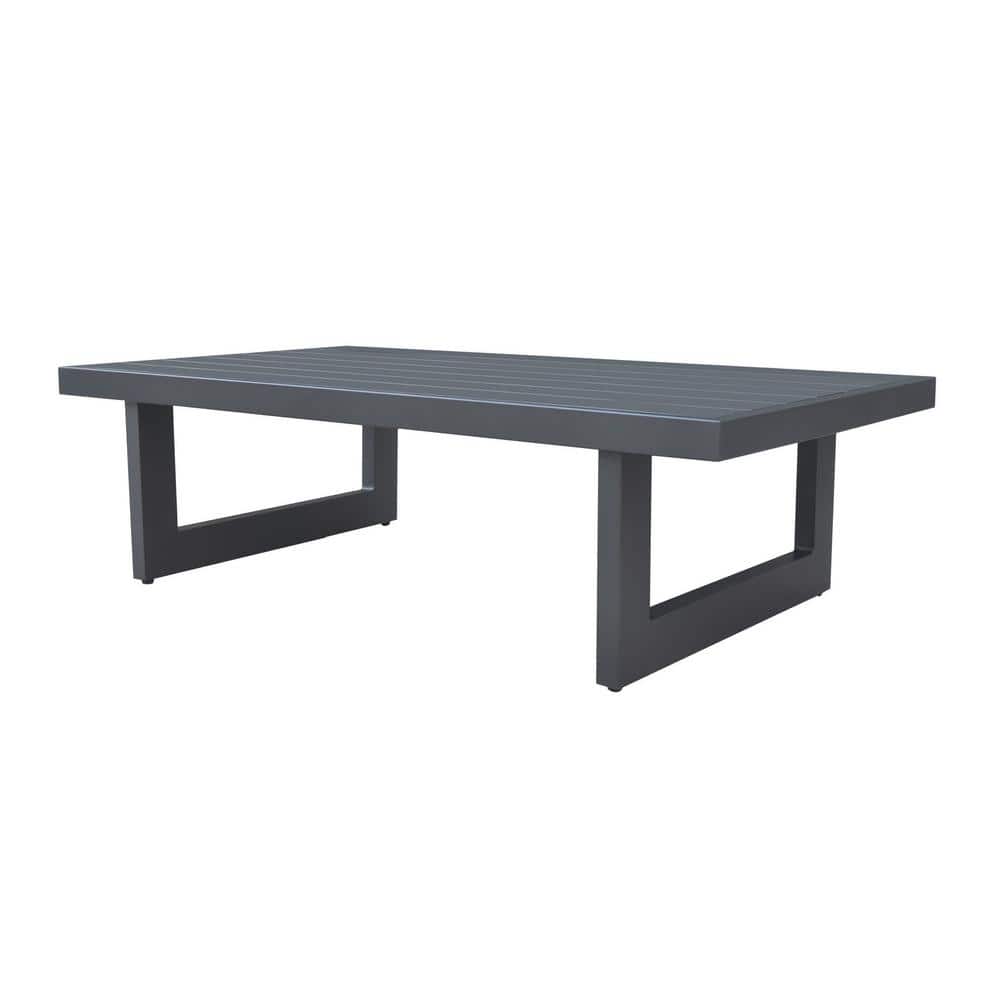 Renava Wake Charcoal Rectangle Aluminum Outdoor Coffee Table
