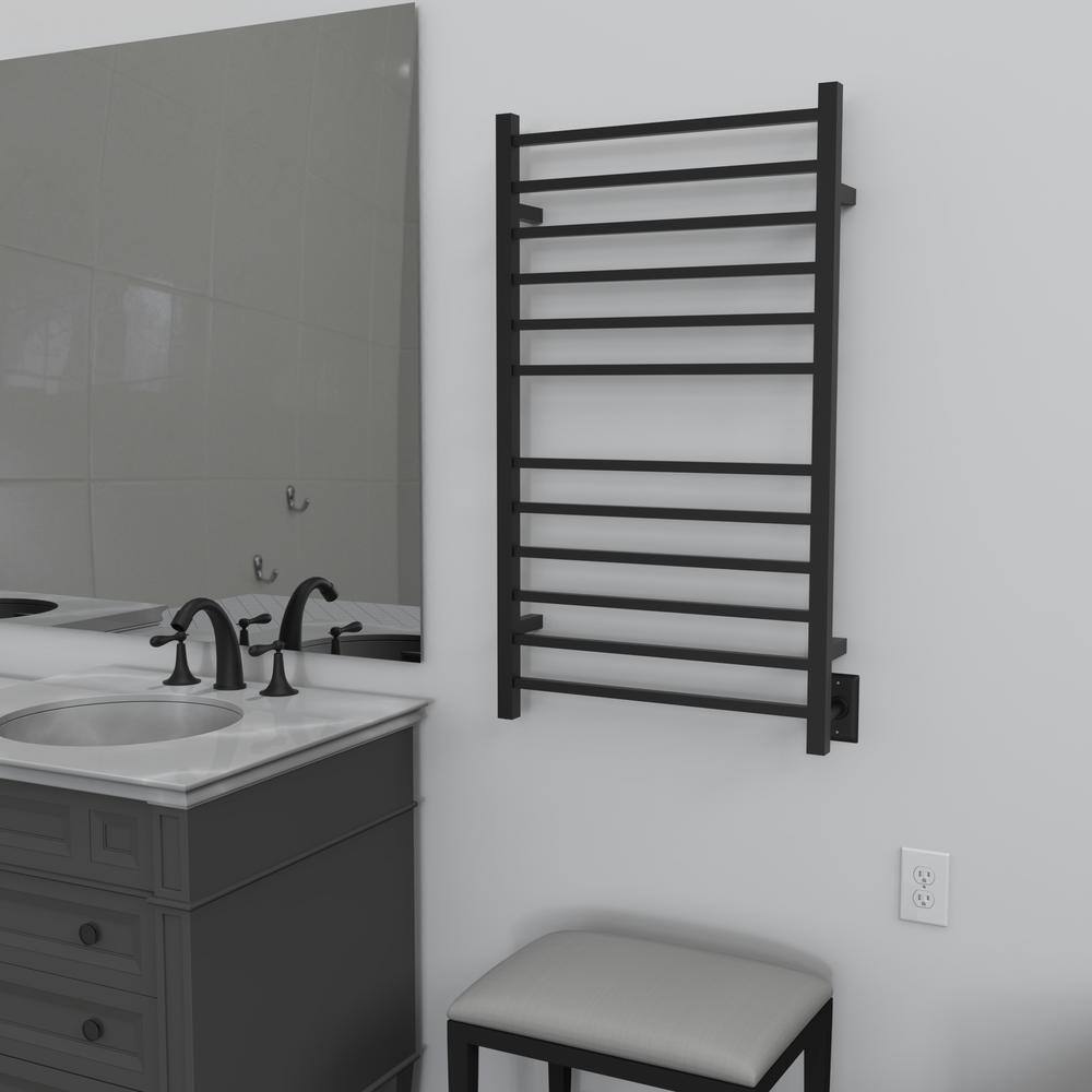 Matte Black Stainless Steel Wall Mounted Towel Warmer