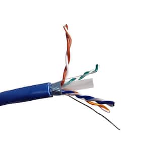 500 ft. Cat6 Solid-Shielded (STP) Bulk Ethernet (23 AWG) Cable (Blue) with 20 Cat6A/7 Connectors