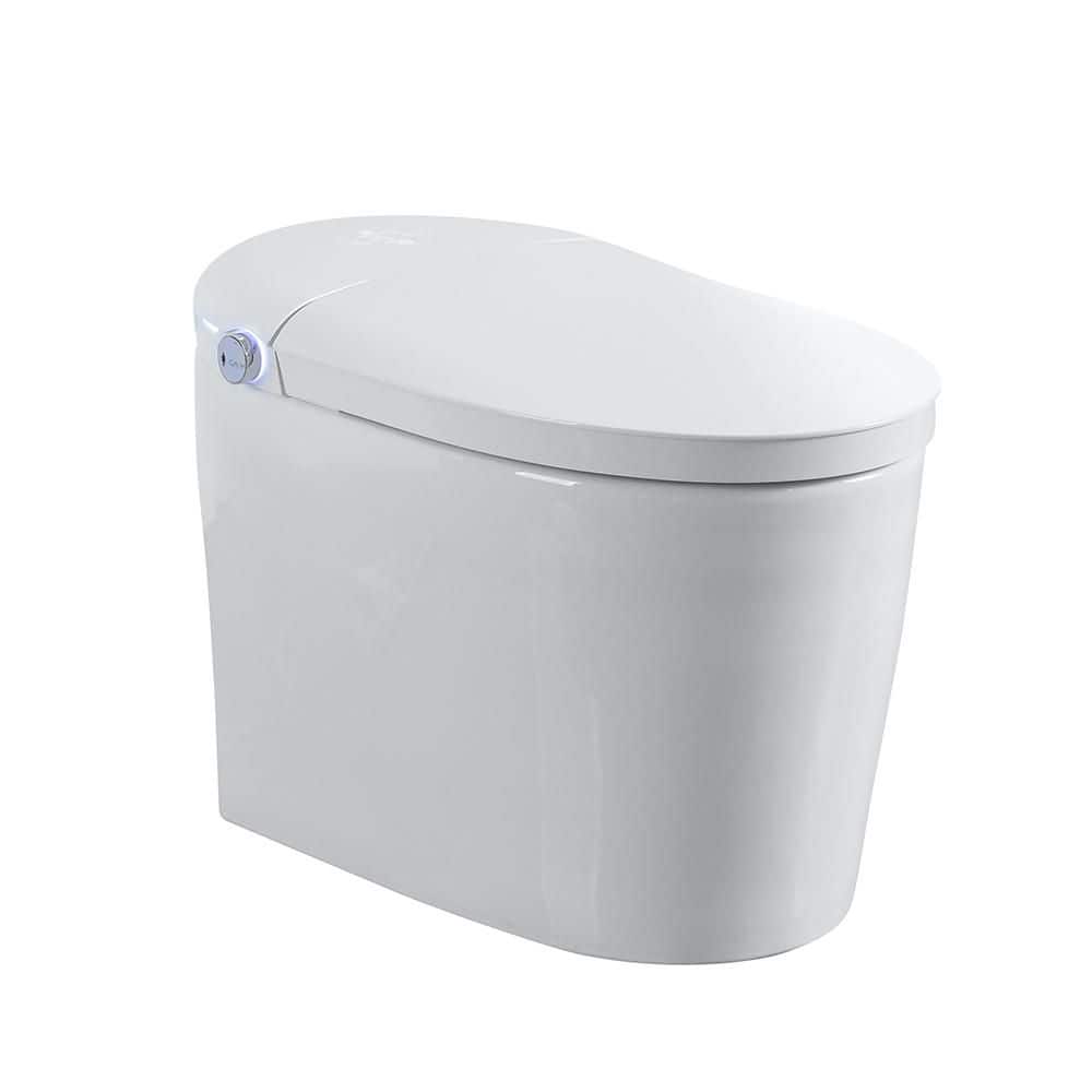 Elongated Bidet Smart Toilet 1.28 GPF in White with Foot Sensor, Auto Open/Close, Pre-Wet, LED Display, Air Bubble Wash price history on PriceWatchPro