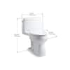 KOHLER Santa Rosa Comfort Height 1-piece 1.28 GPF Single Flush Compact ...