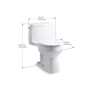 Santa Rosa Comfort Height 1-piece 1.28 GPF Single Flush Compact Elongated Toilet with AquaPiston Flush in Black Black