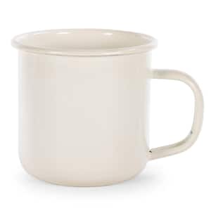 Cream Rolled Edge 12 oz. Enamelware Coffee Mug (Set of 4)