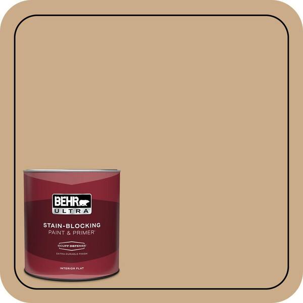 BEHR ULTRA 1 qt. #N280-4 Perfect Tan Extra Durable Flat Interior Paint & Primer