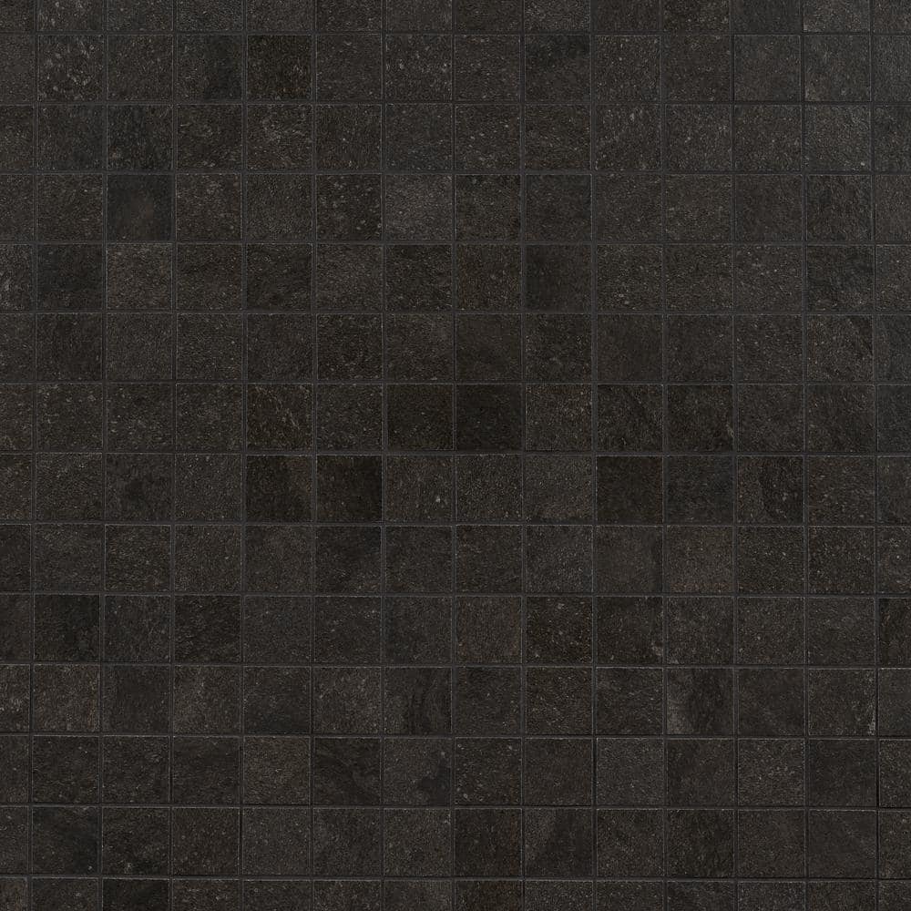 Ivy Hill Tile Dominion Charcoal Black 11.81 in. x 11.81 in. Matte Porcelain  Floor and Wall Mosaic Tile (0.97 sq. ft./Each) EXT3RD108259 - The Home 