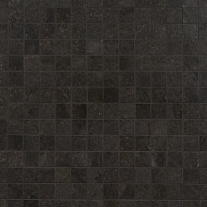 Dominion Charcoal Black 11.81 in. x 11.81 in. Matte Porcelain Floor and Wall Mosaic Tile (0.97 sq. ft./Each)