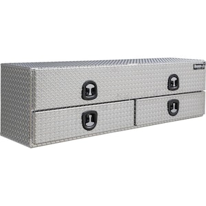 21 in. x 18 in. x 72 in. Diamond Tread Aluminum Heavy-Duty Flatbed Contractor with Lower Drawers