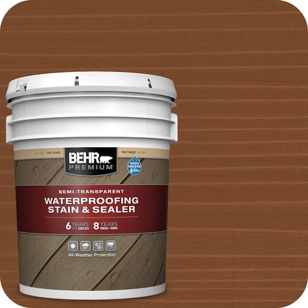 5 gal. #ST-135 Sable Semi-Transparent Waterproofing Exterior Wood Stain and Sealer