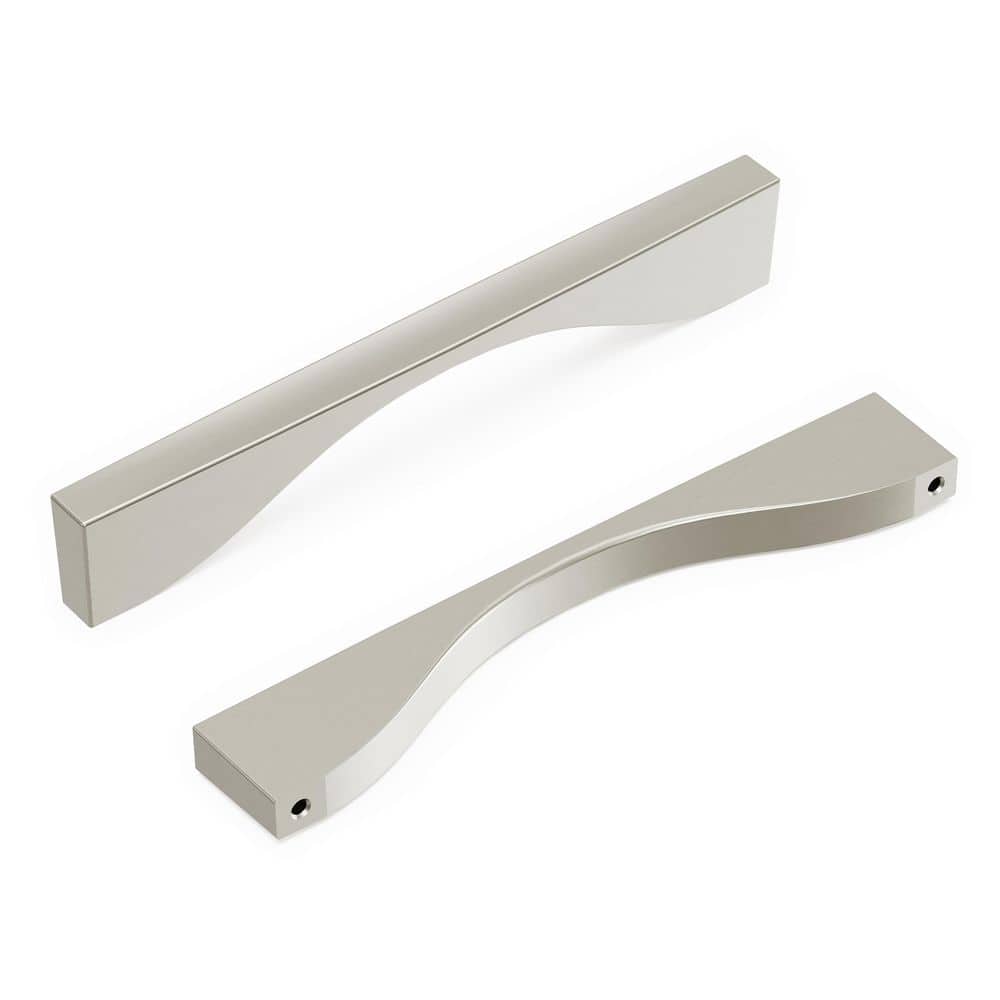 Channel Collection Pull 6-5/16 in. (160mm) Center to Center Satin Nickel Arch Cabinet Pull