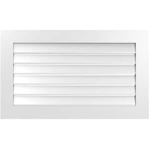 40 in. x 24 in. Vertical Surface Mount PVC Gable Vent: Functional with Standard Frame